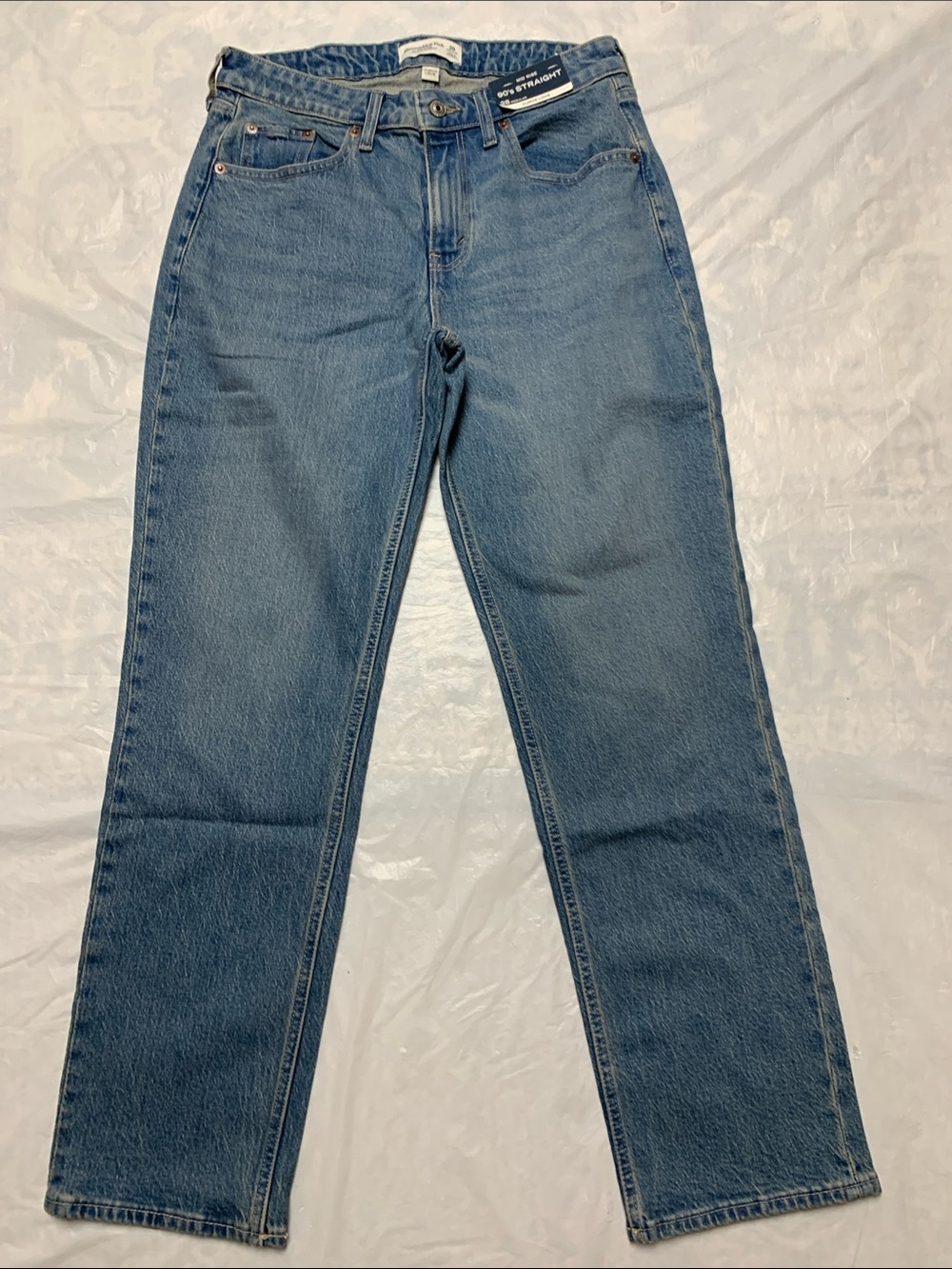 Abercrombie & Fitch 90s Straight Midrise Curve Love Jeans NWT Size 28R